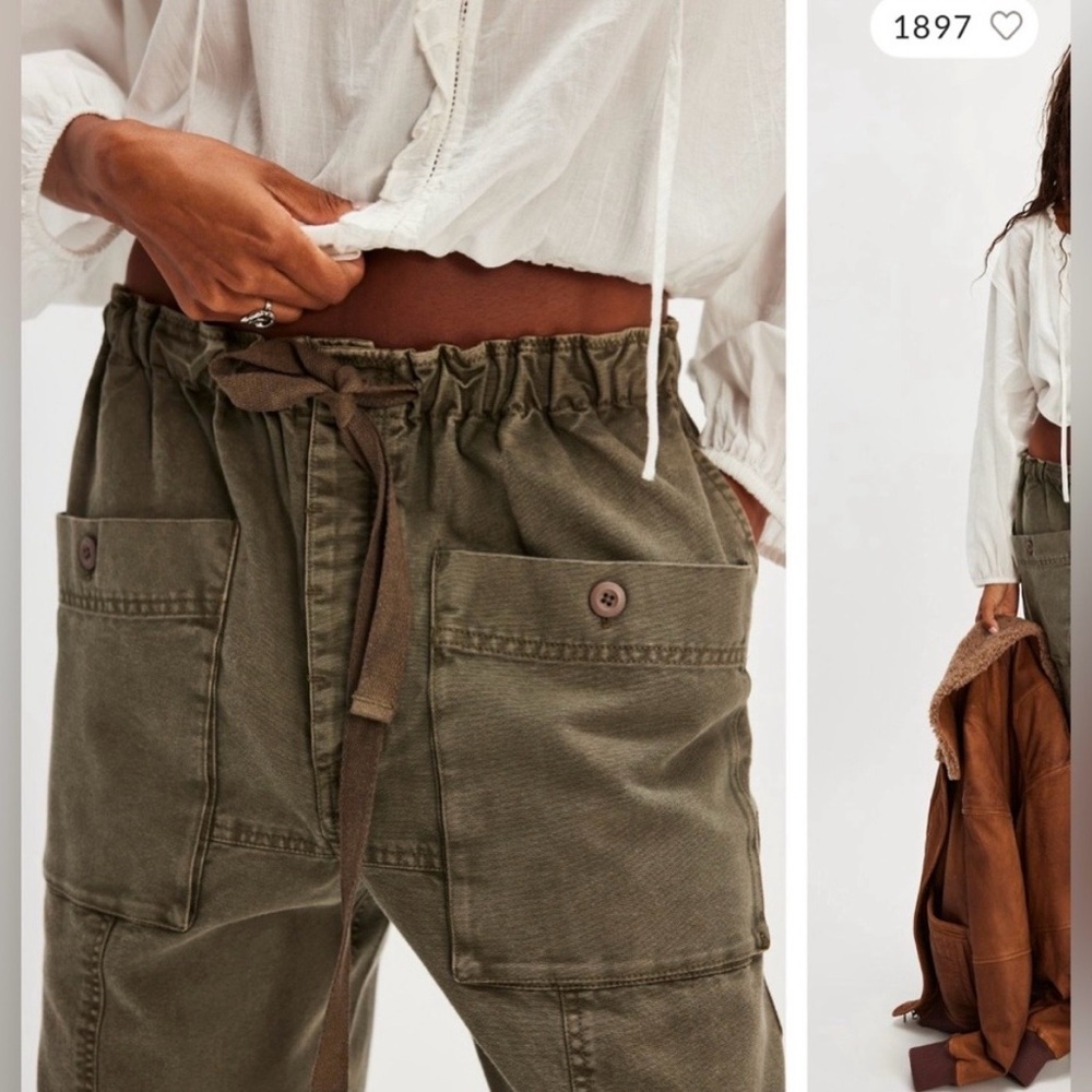NWT Free People River Stone
Pants - Muted Basil / Army
Green - Large - Picture 4 of 8